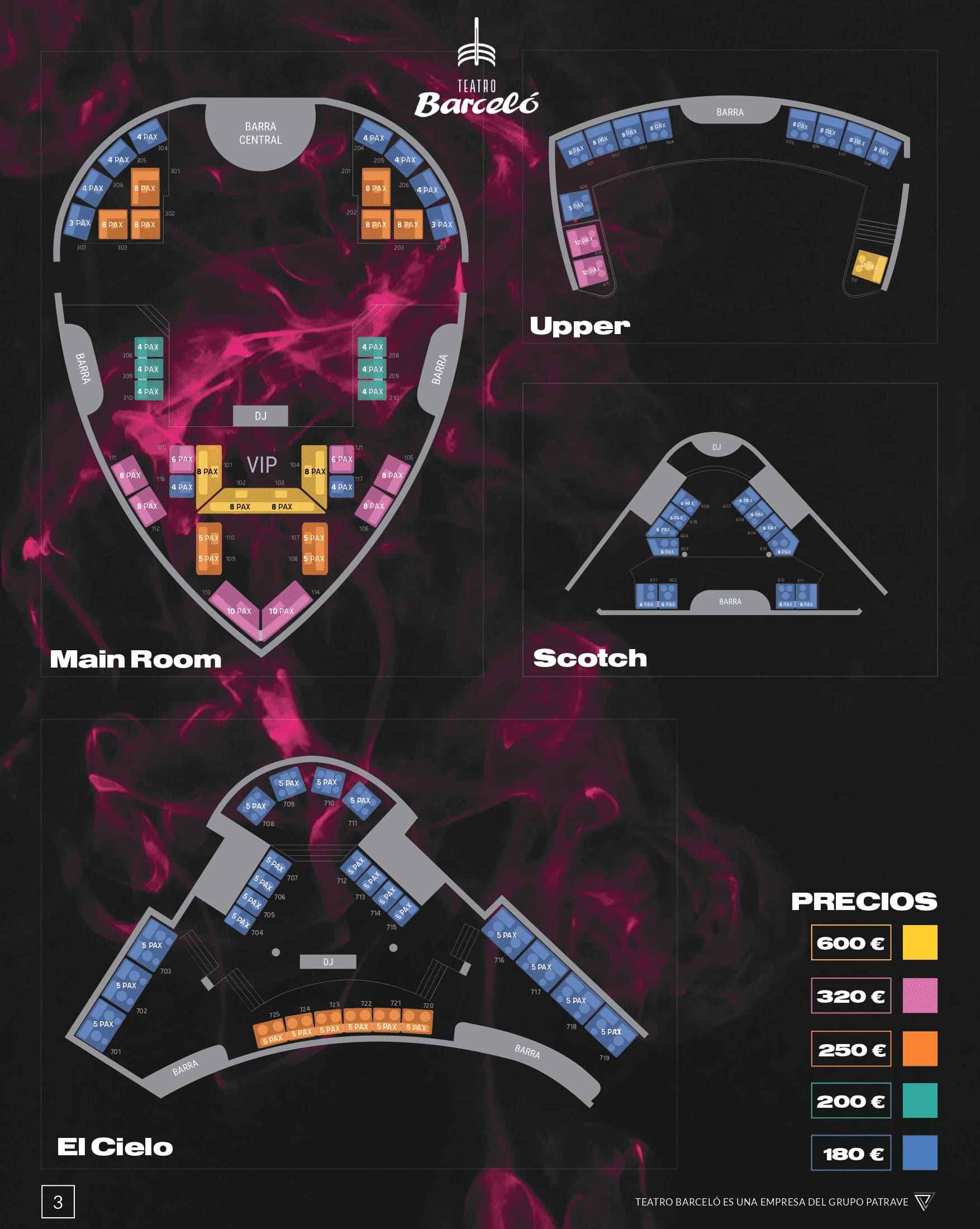 barcelo thursday vip tables